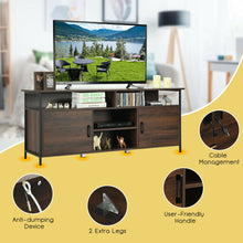 Load image into Gallery viewer, Gymax 58'' Wood TV Stand Entertainment Media Center Console w/ Storage Cabinet