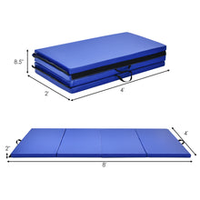 Load image into Gallery viewer, Gymax Foldable Gymnastics Exercise Mat Tumbling Pad 4' x 8' w/ Carrying Handles