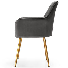 Load image into Gallery viewer, Gymax 4PCS Accent Leisure Chair Velvet Armchair Dining Chair Home Office Grey
