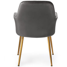 Load image into Gallery viewer, Gymax 4PCS Accent Leisure Chair Velvet Armchair Dining Chair Home Office Grey