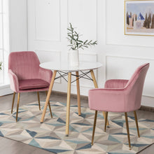 Load image into Gallery viewer, Gymax 4PCS Accent Leisure Chair Velvet Armchair Dining Chair Home Office Pink