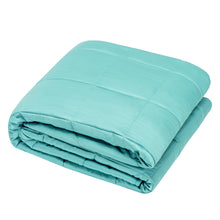 Load image into Gallery viewer, Gymax 20 lbs 60'' x 80'' Weighted Blanket w/ Bamboo Fabric Cover Blue/Green/Pink