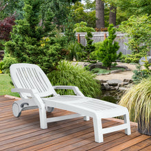 Load image into Gallery viewer, Gymax Patio Adjustable Chaise Lounge Chair Folding Sun Lounger Recliner w/ Wheels