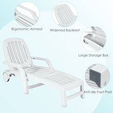 Load image into Gallery viewer, Gymax Patio Adjustable Chaise Lounge Chair Folding Sun Lounger Recliner w/ Wheels