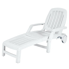 Load image into Gallery viewer, Gymax Patio Adjustable Chaise Lounge Chair Folding Sun Lounger Recliner w/ Wheels