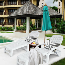 Load image into Gallery viewer, Gymax Set of 2 Patio Adjustable Chaise Lounge Chair Folding Recliner w/ Wheels