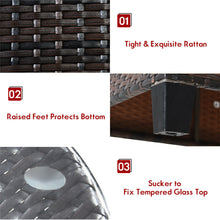 Load image into Gallery viewer, Gymax 4PCS Patio Furniture Set Outdoor Rattan Sectional Sofa Set w/ Red Cushions