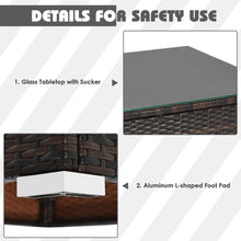 Load image into Gallery viewer, Gymax 6PCS Patio Conversation Set Rattan Sectional Furniture Set w/ Red Cushions