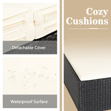 Load image into Gallery viewer, Gymax Rattan Patio Daybed Loveseat Sofa Yard Outdoor w/ Beige Cushions Pillows