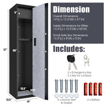 Load image into Gallery viewer, Gymax Large Rifle Safe Quick Access 5-Gun Storage Cabinet w/ Pistol Lock Box