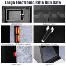 Load image into Gallery viewer, Gymax Large Rifle Safe Quick Access 5-Gun Storage Cabinet w/ Pistol Lock Box