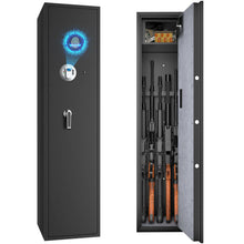 Load image into Gallery viewer, Gymax Biometric Fingerprint Rifle Safe Quick Access 5-Gun Cabinet w/ Lockbox