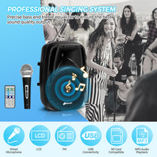Load image into Gallery viewer, Gymax 1600W Portable 2-Way Powered Speaker System w/ Microphone