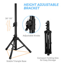 Load image into Gallery viewer, Gymax 1600W Portable 2-Way Powered Speaker System w/ Microphone