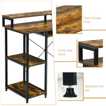 Load image into Gallery viewer, Gymax 47'' Computer Desk Writing Study Table w/ Keyboard Tray & Monitor Stand