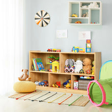 Load image into Gallery viewer, Gymax Kids 5-Cube Storage Cabinet 2-Shelf Wood Bookcase Organizer Natural
