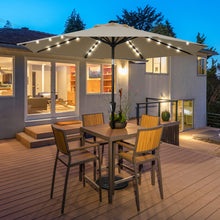 Load image into Gallery viewer, Gymax 9 ft Patio Table Market Umbrella Yard Outdoor w/ 32 Solar LED Lights