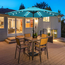 Load image into Gallery viewer, Gymax 9 ft Patio Table Market Umbrella Yard Outdoor w/ 32 Solar LED Lights