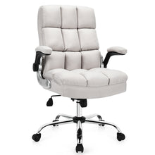 Load image into Gallery viewer, Gymax High Back Big & Tall Office Chair Adjustable Swivel w/Flip-up Arm