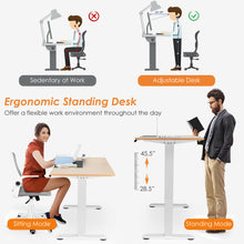 Load image into Gallery viewer, Gymax Electric 55''x28'' Standing Desk Sit Stand Height Adjustable Splice Board