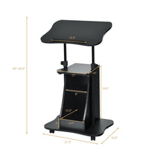 Load image into Gallery viewer, Gymax Set of 2 Sit-to-Stand Laptop Desk Cart Rolling Mobile Height Adjustable