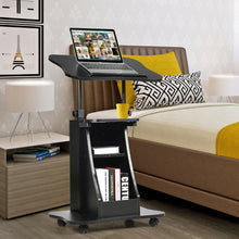 Load image into Gallery viewer, Gymax Set of 2 Sit-to-Stand Laptop Desk Cart Rolling Mobile Height Adjustable