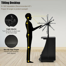 Load image into Gallery viewer, Gymax Set of 2 Sit-to-Stand Laptop Desk Cart Rolling Mobile Height Adjustable