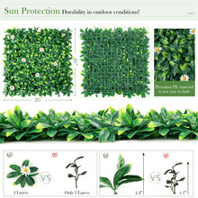 Load image into Gallery viewer, Gymax 12PCS 20x20inch Artificial Daisy Hedge Plant Privacy Fence Hedge Panels