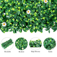 Load image into Gallery viewer, Gymax 12PCS 20x20inch Artificial Daisy Hedge Plant Privacy Fence Hedge Panels