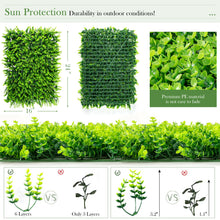 Load image into Gallery viewer, Gymax 12PCS 16x24inch Artificial Eucalyptus Hedge Plant Privacy Fence Panels
