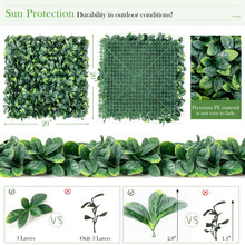 Load image into Gallery viewer, Gymax 12PCS 20x20inch Artificial Ficus Hedge Plant Privacy Fence Hedge Panels