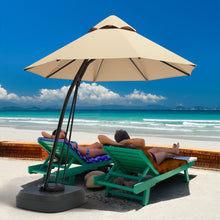 Load image into Gallery viewer, Gymax 11ft Patio Cantilever Hand Push Offset Hanging Umbrella w/ Wheels Base