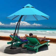 Load image into Gallery viewer, Gymax 11ft Patio Cantilever Hand Push Offset Hanging Umbrella w/ Wheels Base