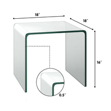 Load image into Gallery viewer, Gymax Tempered Glass End Table Transparent Sofa Side Accent Table Living Room