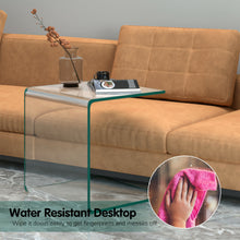 Load image into Gallery viewer, Gymax Tempered Glass End Table Transparent Sofa Side Accent Table Living Room
