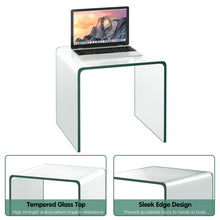 Load image into Gallery viewer, Gymax Tempered Glass End Table Transparent Sofa Side Accent Table Living Room