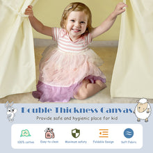 Load image into Gallery viewer, Gymax Portable Kids Play Tent Indian Canvas Teepee Playhouse Toy Gift w/ Window