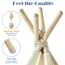 Load image into Gallery viewer, Gymax Portable Kids Play Tent Indian Canvas Teepee Playhouse Toy Gift w/ Window