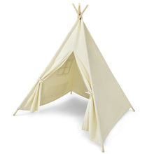 Load image into Gallery viewer, Gymax Portable Kids Play Tent Indian Canvas Teepee Playhouse Toy Gift w/ Window