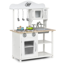 Load image into Gallery viewer, Gymax Wooden Pretend Play Kitchen Set for Kids Toddlers w/ Accessories & Sink