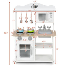 Load image into Gallery viewer, Gymax Wooden Pretend Play Kitchen Set for Kids Toddlers w/ Accessories & Sink
