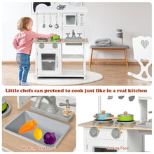 Load image into Gallery viewer, Gymax Wooden Pretend Play Kitchen Set for Kids Toddlers w/ Accessories & Sink