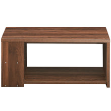 Load image into Gallery viewer, Gymax 2-Tier Coffee Table Sofa Side Table w/ 2 Shelves for Living Room Walnut