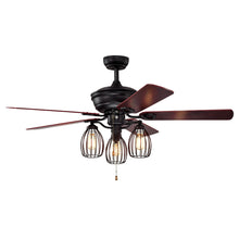 Load image into Gallery viewer, Gymax 52'' Ceiling Fan w/ Lights 5 Reversible Blades 3 Lights Retro Ceiling Fan