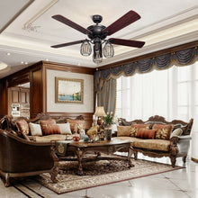 Load image into Gallery viewer, Gymax 52'' Ceiling Fan w/ Lights 5 Reversible Blades 3 Lights Retro Ceiling Fan