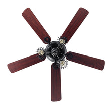 Load image into Gallery viewer, Gymax 52'' Ceiling Fan w/ Lights 5 Reversible Blades 3 Lights Retro Ceiling Fan