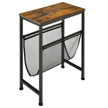 Load image into Gallery viewer, Gymax Narrow End Table Magazine Holder Sling Industrial Accent Console Table