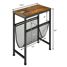Load image into Gallery viewer, Gymax Narrow End Table Magazine Holder Sling Industrial Accent Console Table