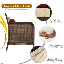 Load image into Gallery viewer, Gymax 2PCS Outdoor Rattan Loveseat & Table Set Patio Furniture Set w/ Cushions