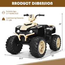 Load image into Gallery viewer, Gymax 12V Electric Kids Ride On Car ATV 4-Wheeler Quad w/ Music LED Light Yellow